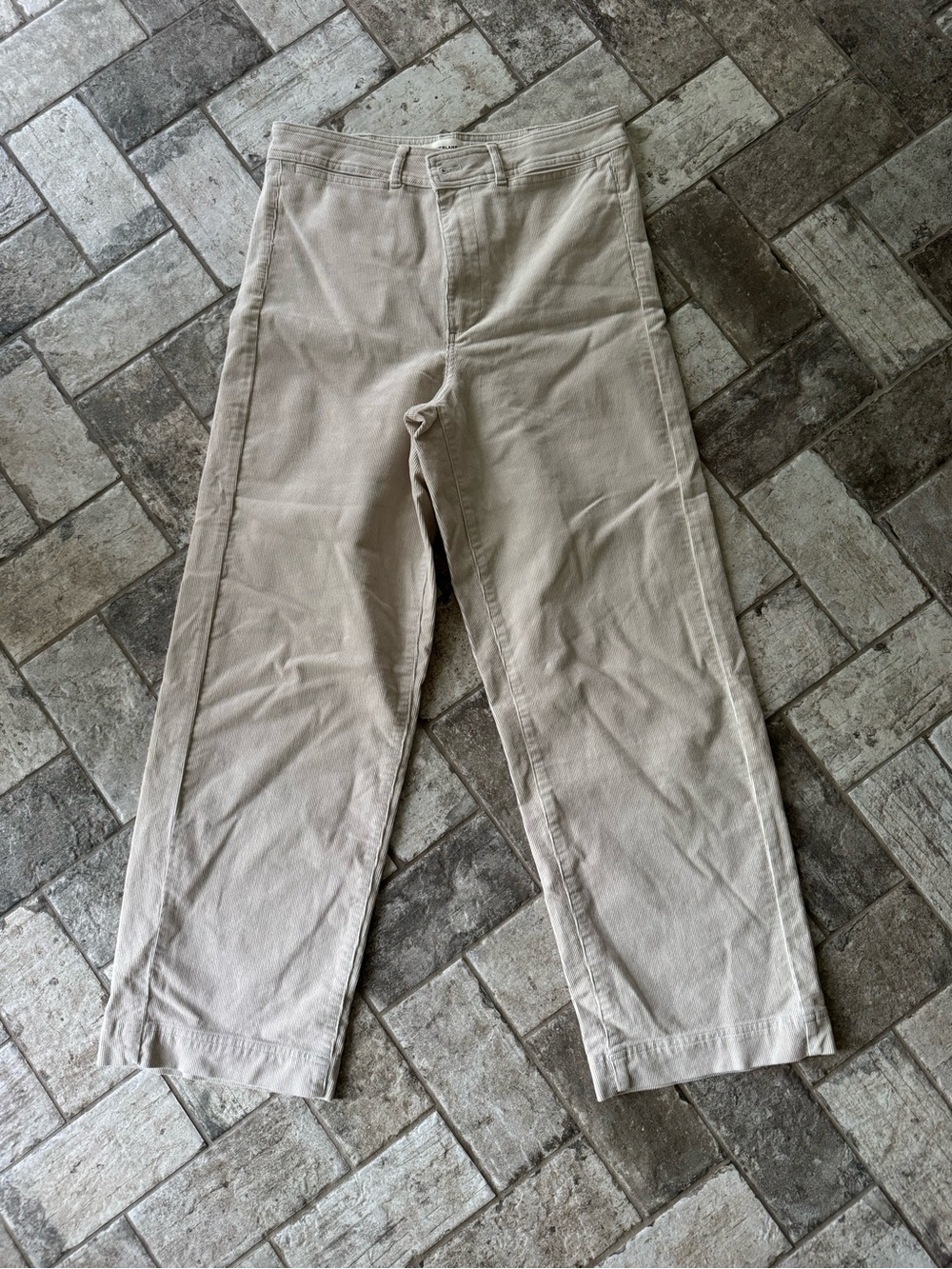 Everlane Women's Corduroy Wide-Leg Pants in Light Tan